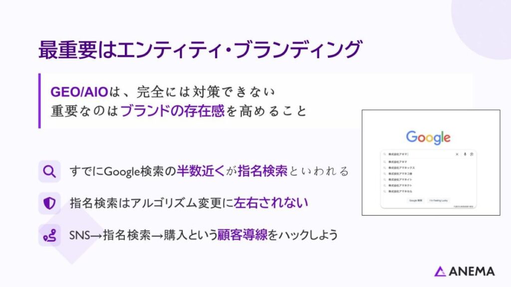 最重要はエンティティ・ブランディング